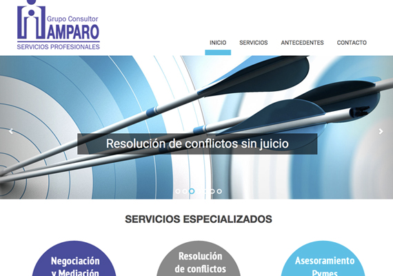 Diseño y desarrollo Sitio web.<br><a href='http://www.grupoamparo.com.ar/' target='_blank'>www.grupoamparo.com.ar</a>